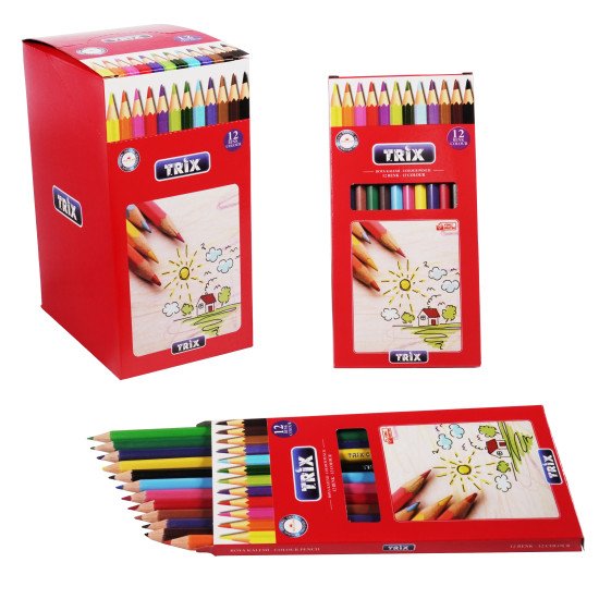 TRİX 12 Lİ TAM BOY KURU BOYA 12/240